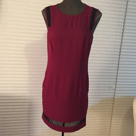 Wine zipper back tank sheath dress - Picture 2 of 4
